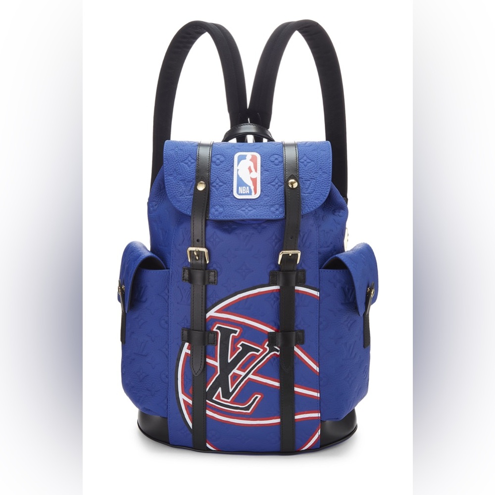 Louis Vuitton Blue Taurillon NBA Christopher Backpack MM (new)